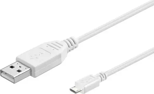 MicroConnect Micro USB Cable  White  0.3m USB2.0 A - Micro USB B 5P  5711783830986