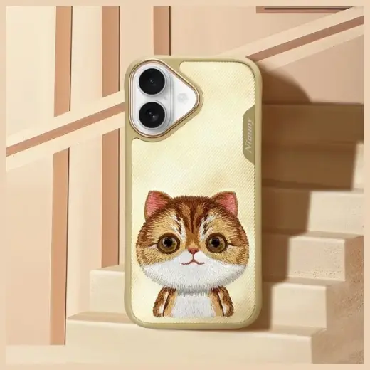 Nimmy Glasses Cool Cat phone case for iPhone 16 gray Photo