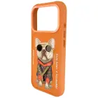 Etui Nimmy Glasses Cool Dog do iPhone 17  Pro Max pomarańczowy Foto 4