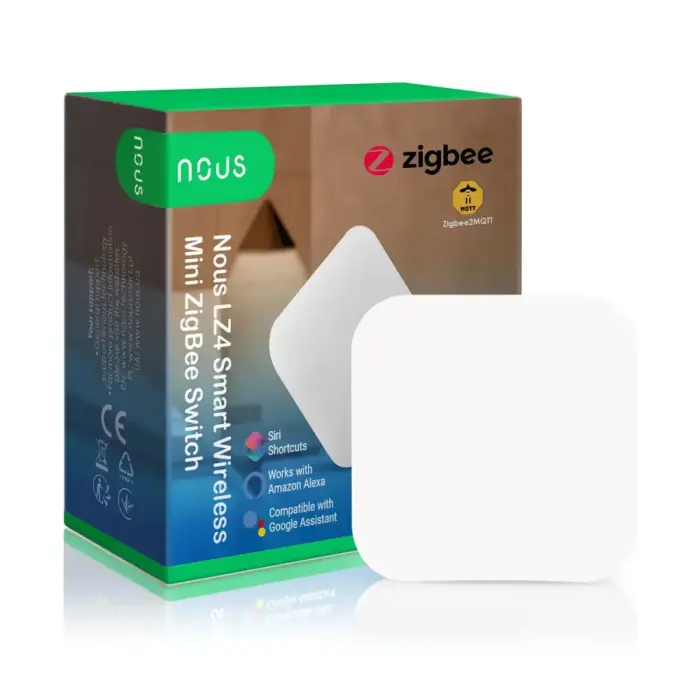 Умный беспроводной ZigBee-коммутатор NOUS LZ4 mini, TUYA / Smart Life