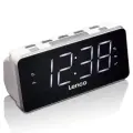 Lenco radio pulkstenis, ar lielu displeju, balts Photo