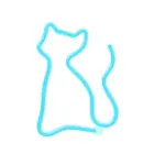Neon LED Light CAT turquoise NNE24 Neolia Foto 2