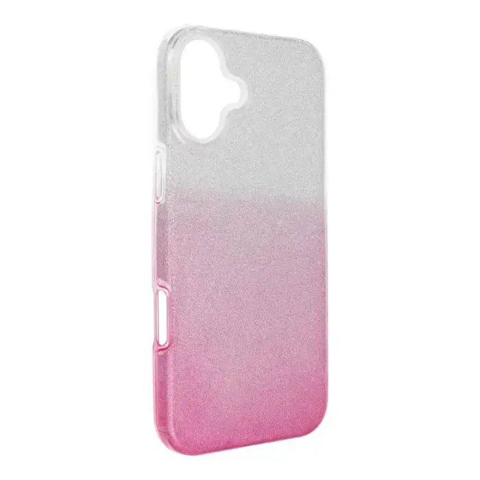 Shining maciņš telefonam iPhone 16 Plus caurspīdīgs rozā