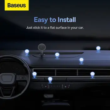 Baseus Car Holder C01 magnetIc with stick-on base (SUCC000001) black (damaged packaging) Foto 4