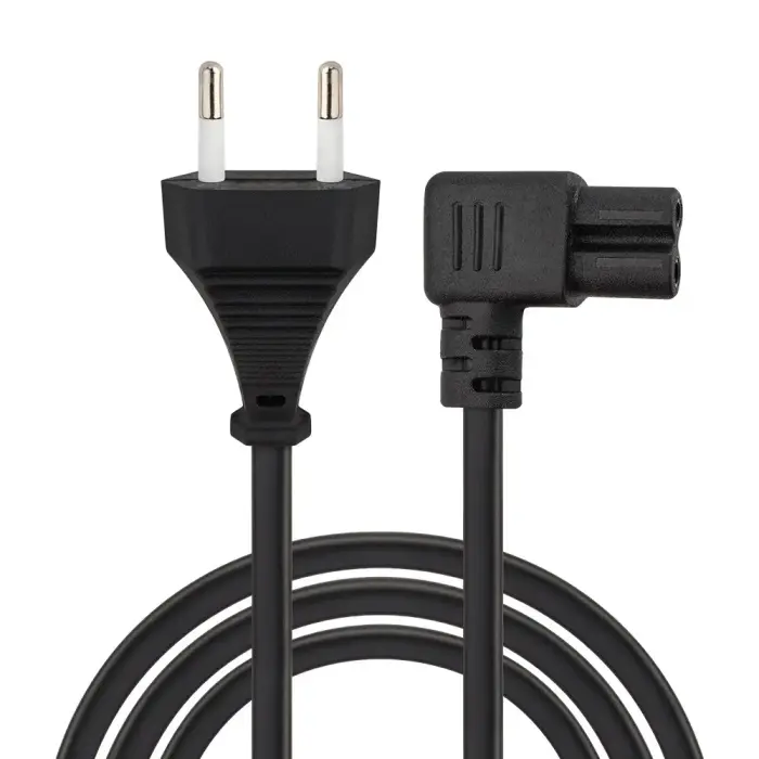Kabelis Savio Power Cord C7 CL-186 Angled 5m Black