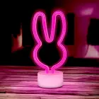 Neon LED on stand RABBIT pink USB-C FSC-10 Forever Light Foto 5