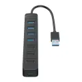 Orico TWU32-4A USB-A 3.0 hub | 4x USB-A 3.0 + 3x USB-A 2.0 + USB-C 5V|3A - black Фото num