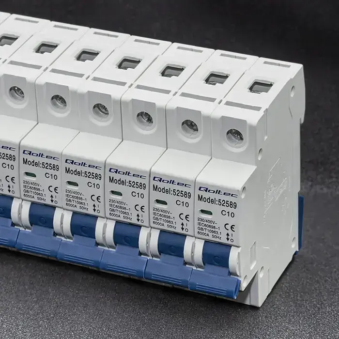 Qoltec Overcurrent Circuit Breaker C10 | Fuse | AC | 10A | 1P Фото num