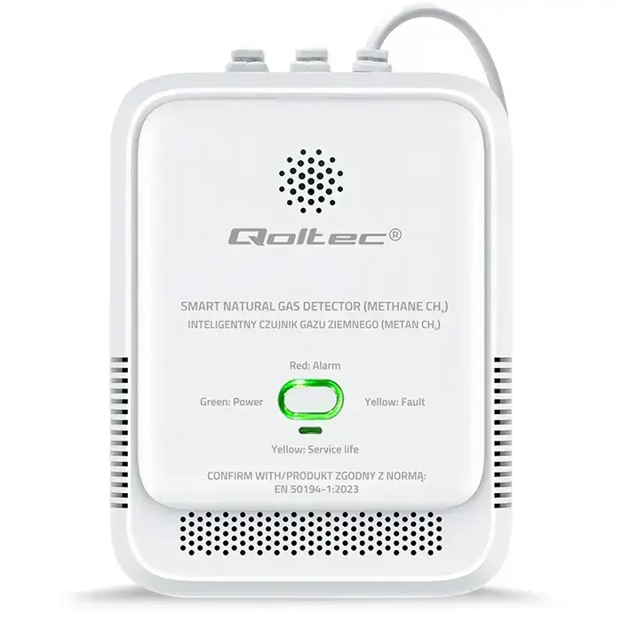 Qoltec  Certified natural gas leak sensor | CH4 detector | NG | 85dB alarm | LED Foto 13