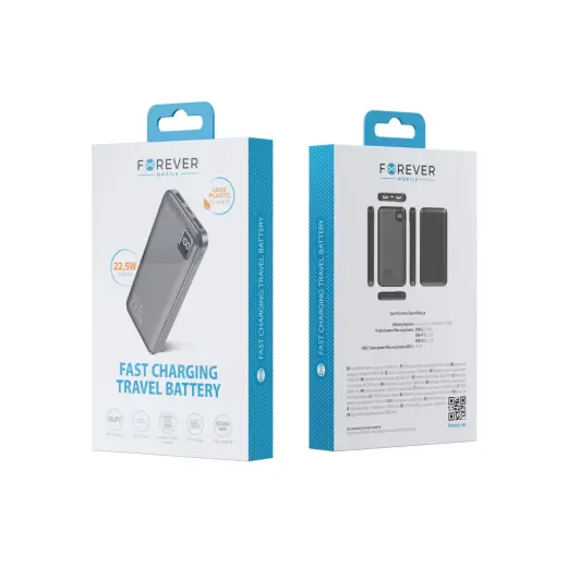 Forever power bank TB-300M PD QC 22,5W 10000 mAh black Foto 4