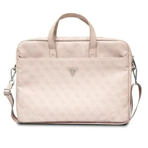 Guess 4G PU Triangle Logo Computer Bag 15|16" Pink Фото num