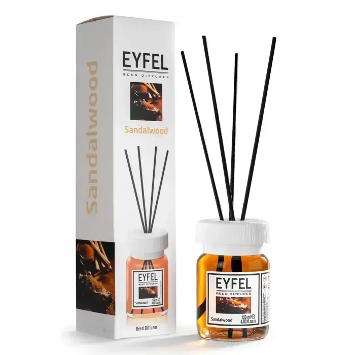 EYFEL Sandalwood – Reed Diffuser with Sticks, 120 ml