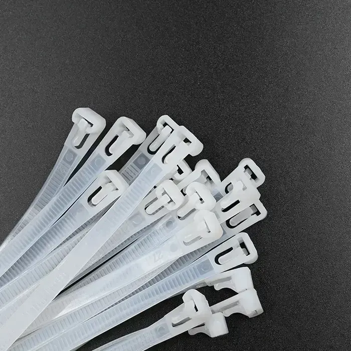 Qoltec Reusable Self-locking cable tie | 7.2*300 mm | Nylon UV | White Foto 5