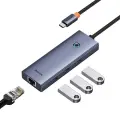4in1 Hub Baseus  UltraJoy USB-C do 3x USB 3.0 + RJ45 (space grey) Foto 5