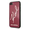Karl Lagerfeld KLHCI8DLKSRE Signature Glitter Silicone Cover Чехол для Apple iPhone 7 | 8 | SE 2020 Красный — Фото 2