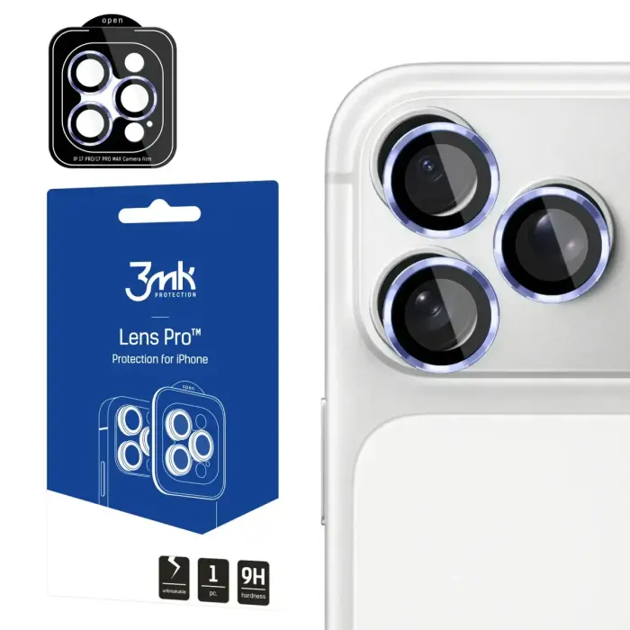 3mk Lens Protection Pro kameras aizsargstikls telefonam iPhone 18 Pro | iPhone 18 Pro Max zils