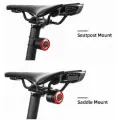 Rockbros Q3 rear bicycle lamp with intelligent stop system - black Photo