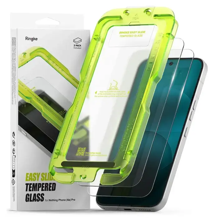 Ringke Easy Slide tempered glass for phone Nothing Phone 4a Pro with applicator (2 pcs.)