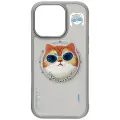 Nimmy Glasses Cool Cat чехол для телефона для iPhone 16 Pro Max серый с MagSafe Фото num
