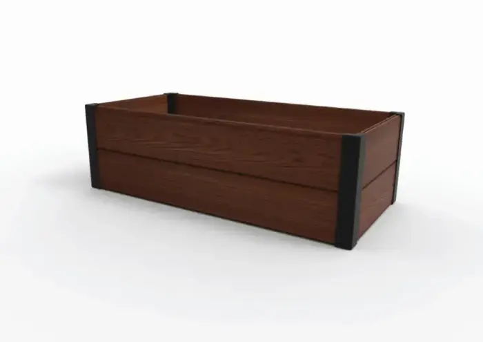Rectangular flower bed Maple Trough 106x52x32cm brown