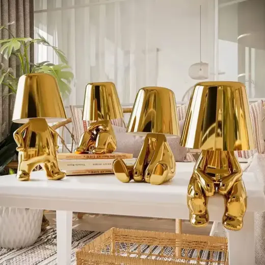 Night lamp Golden Man design A Фото num