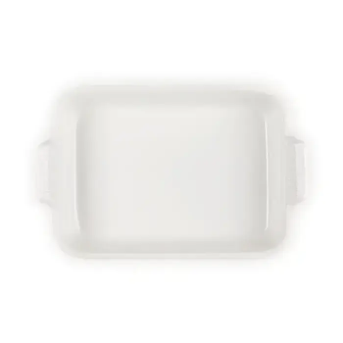 Le Creuset Cepamtrauks taisnstūra Heritage akmens masas 32x24cm / 4L balts Foto 3