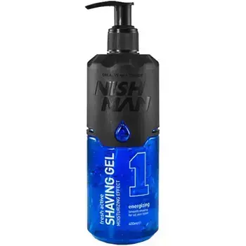 Nishman Shaving Gel Energizing - Transparentní holicí gel 400ml