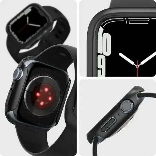 Spigen Thin Fit case for Apple Watch 7 | 8 45mm black Foto 9
