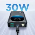 Joyroom JR-PBF01 внешний аккумулятор (powerbank) | 10000 mAh | 30W | USB-C, USB-A | LED фонарик | черный Фото num