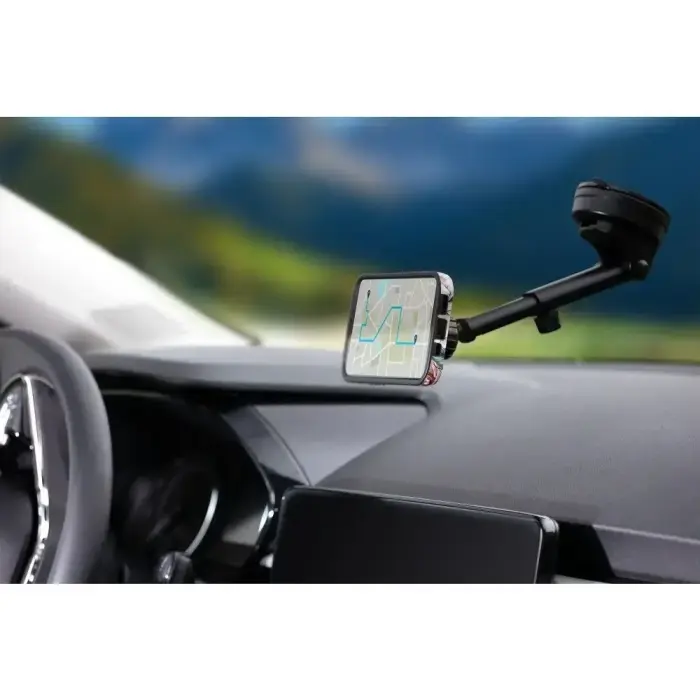 Magnetic car phone holder compatible with Magsafe Forcell F-Grip PrecisionX windshield/ dashboard / air vent black Photo