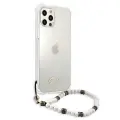 Guess GUHCP12LKPSWH iPhone 12 Pro Max 6.7" Transparent Hardcase White Pearl — Фото 4