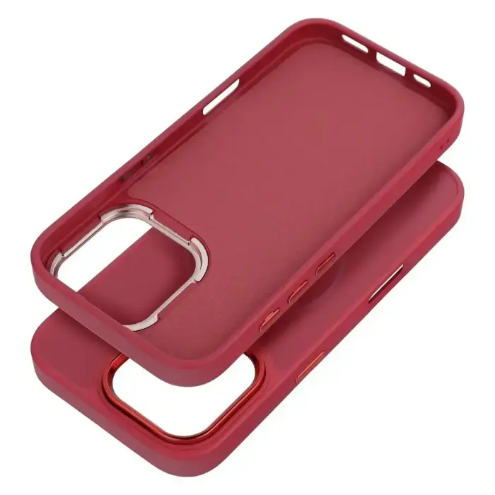 Case for iPhone 18 Pro Max / 17 Pro Max Frame Mag Cover compatible with MagSafe dark cherry