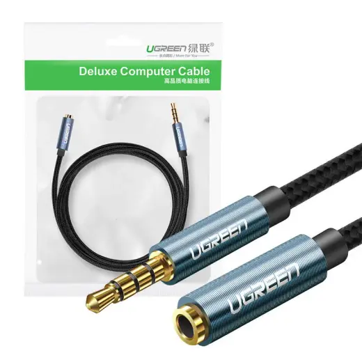 AUX jack audio extender 3.5 mm UGREEN AV118, 0,5m (blue) Photo