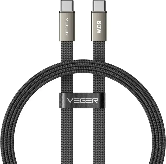 Veger CC06-MTB data transfer and charging cable | USB-C to USB-C | PD | 60W | 1.2m | black