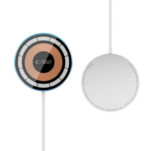 Tech-Protect QI15W-A30 inductive charger with MagSafe with USB-C cable - silver Фото num