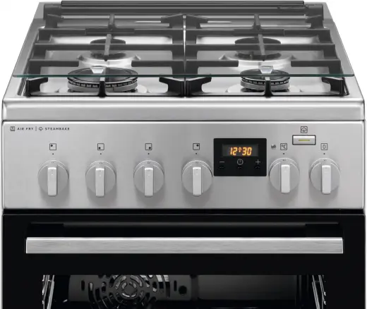 Electrolux gāzes plīts ar elektrisko cepeškrāsni SteamBake, nerūsoša tērauda, 50cm Photo