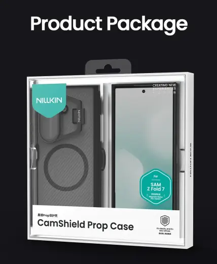 Nillkin CamShield Prop Magnetic Pen Slot Case for Samsung Galaxy Z Fold 7 Transparent Black Foto 11