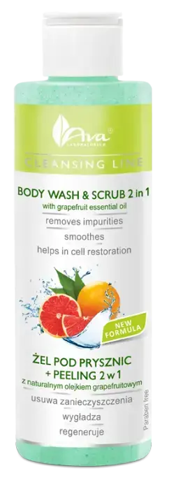 AVA Laboratorium  Cleansing Line Body Wash & Scrub 2 in 1 with Grapefruit Essential Oil 200ml