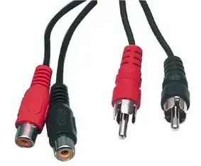 Cable 2xRCA plugs to 2xRCA sockets 1.5m