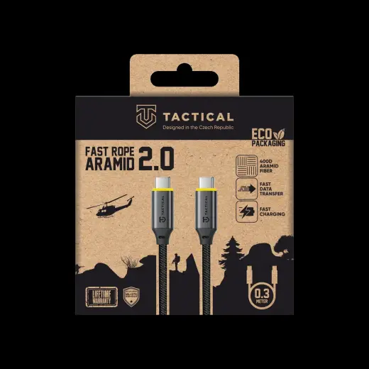 Tactical Fast Rope Aramid 2.0 Cable USB-C|USB-C 0.3m Foto 4