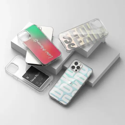 Ringke Fusion Design PC Case with TPU Bumper for iPhone 12 Pro Max pink-green (GNAP0028) Photo