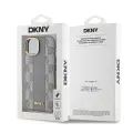 DKNY PU Leather Checkered Pattern Magsafe Case for iPhone 15 Beige — Foto 5