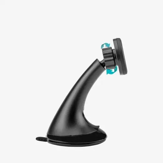 Magnetic car holder with Wide Line suction cup Black Photo