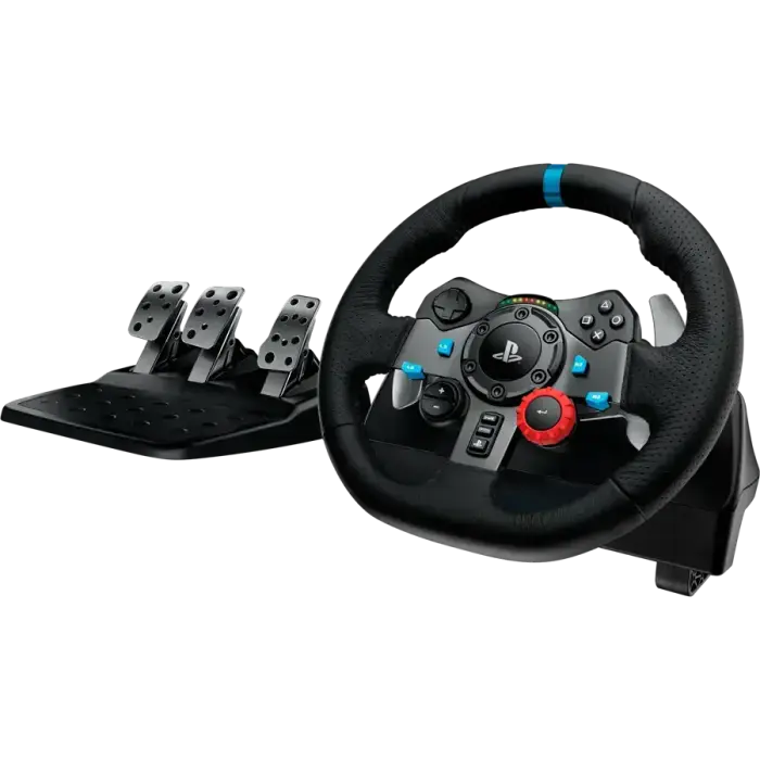 LOGITECH G29 Driving Force Racing Wheel for PlayStation5 and PlayStation4 - BLACK - USB - PLUGCG - WWi-9006 - WHEEL