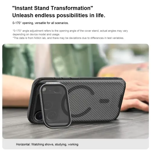 Nillkin CamShield Prop Magnetic Case for Apple iPhone 17 Pro Transparent Black Foto 4
