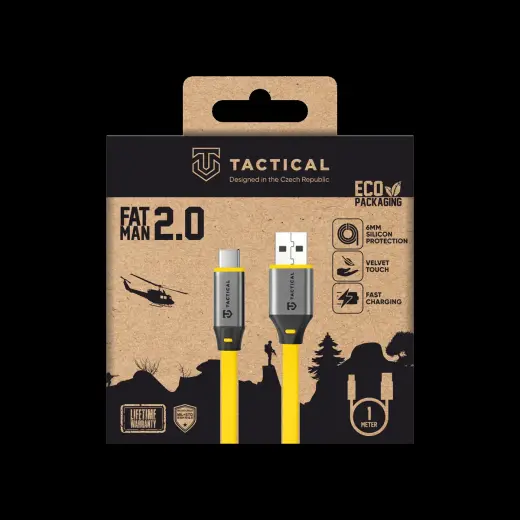 Tactical Fat Man 2.0 Cable USB-A|USB-C 1m Yellow
