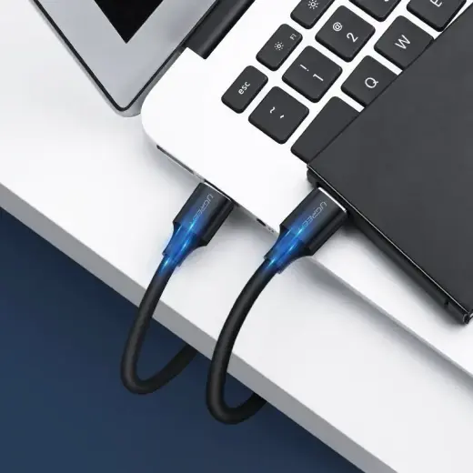 USB 2.0 M-M UGREEN kabelis US102, 0,5 m (melns) Foto 4