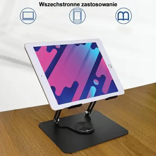 AWEI uchwyt biurkowy X46 rotacyjny na laptopa do 16" czarny|black Photo