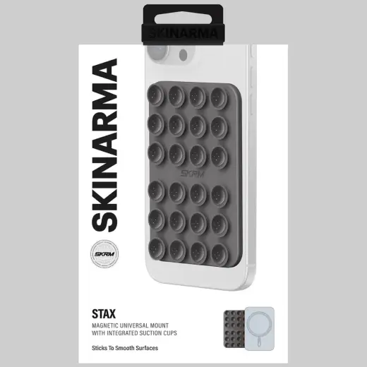 Universal suction cup Skinarma Stax MagSafe for phone smoke Foto 6
