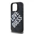 Guess PU Leather 4G Big Love Logo MagSafe Case for iPhone 16 Pro Black Фото num